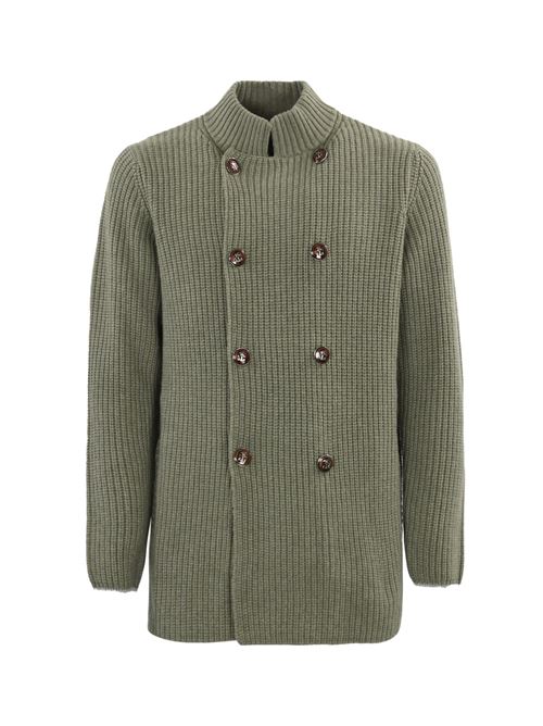 Cardigan in lana e cashmere verde BRUNELLO CUCINELLI | M3655501CNZ43